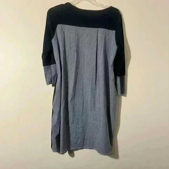 WHYCI Milano Colorblock Striped Dress in Black Blue White Size 42 (US 6) - Picture 2 of 3